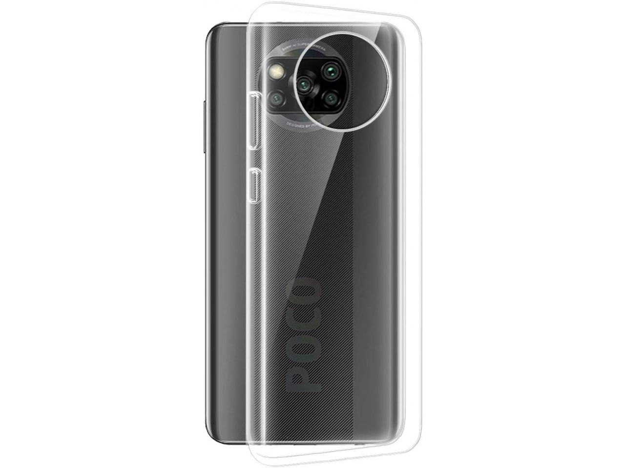 Xiaomi Poco X3 Gummi Hülle flexibel dünn transparent clear ...