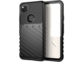 Google Pixel 4a 5G SpaceCase Stripes Impact-Resistant Hülle schwarz