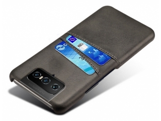 CardCaddy Asus Zenfone 7 / 7 Pro Leder Backcase mit Kartenfächern schwarz