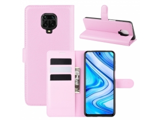 Xiaomi Redmi Note 9 Pro Lederhülle Portemonnaie Karten Etui rosa