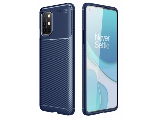 OnePlus 8T Carbon Design Hülle TPU Case flexibel blau