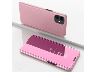 Apple iPhone 12 mini Flip Cover Clear View Case transparent rosa