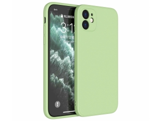 Apple iPhone 12 Liquid Silikon Case Hülle hellgrün