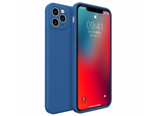 Apple iPhone 12 Pro Max Liquid Silikon Case Hülle blau