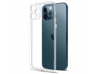 iPhone 12 Pro Max Gummi Hülle + Kamera Objektiv Protector transparent