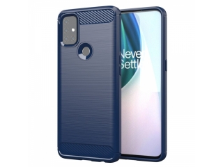 OnePlus Nord N10 5G Carbon Gummi Hülle TPU Case blau