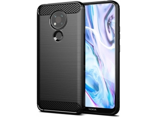 Nokia 3.4 Carbon Gummi Hülle TPU Case schwarz