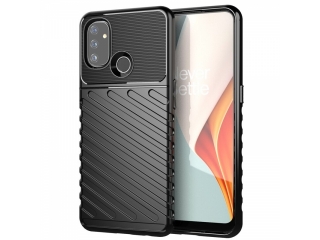 OnePlus Nord N100 SpaceCase Stripes Impact-Resistant Hülle schwarz