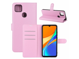Xiaomi Redmi 9C Lederhülle Portemonnaie Karten Etui rosa