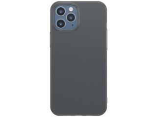 Baseus iPhone 12 Pro Hülle Thin Clear Case gummiert schwarz matt