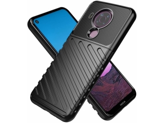 Nokia 5.4 SpaceCase Stripes Impact-Resistant Hülle schwarz