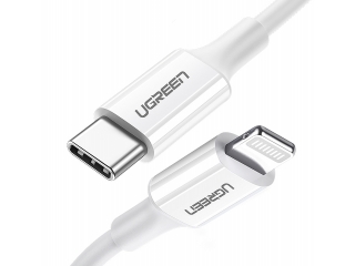 UGREEN Lightning USB-C Kabel PD Fast Charging MFi 2 Meter weiss