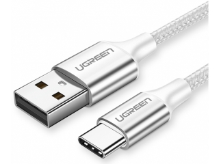 UGREEN USB-C Kurzes Ladekabel QC3.0 Fast Charge 0.5 Meter Nylon weiss
