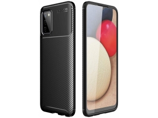 Samsung Galaxy A02s Carbon Design Hülle TPU Case flexibel schwarz
