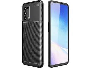 Oppo Find X3 Lite Carbon Design Hülle TPU Case flexibel schwarz