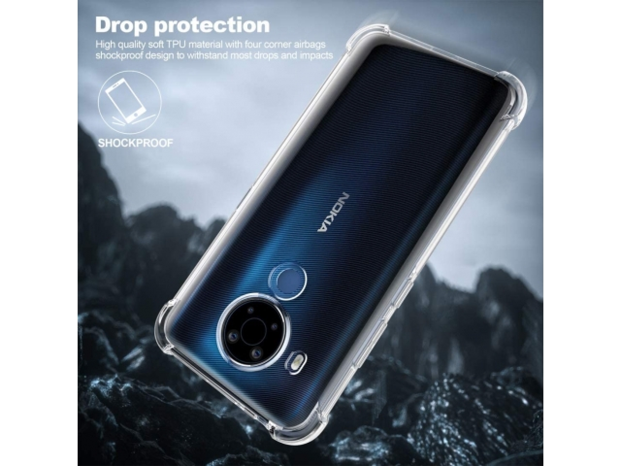 MaiJin Handyhülle Für Nokia 7.1 (5,84 Zoll) – Kristallklar, Durchsichtig, TPU, Anti-Rutsch, Perfekte Passform