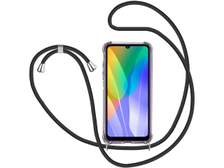 Huawei Y6p Handykette Necklace Hülle Gummi transparent