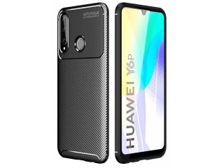 Huawei Y6p Carbon Design Hülle TPU Case flexibel schwarz