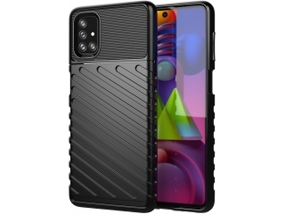 Samsung Galaxy M51 SpaceCase Stripes Impact-Resistant Hülle schwarz