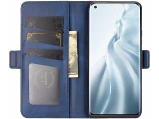 Xiaomi Mi 11 Leder Hülle Karten Ledertasche dunkelblau