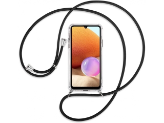 Samsung Galaxy A32 4G Handykette Necklace Hülle Gummi transparent