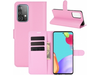 Samsung Galaxy A52 Lederhülle Portemonnaie Karten Etui rosa