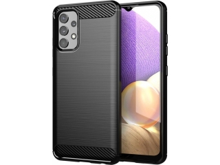 Samsung Galaxy A32 4G Carbon Gummi Hülle TPU Case schwarz