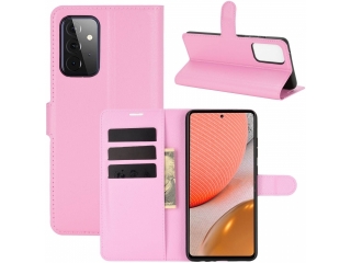 Samsung Galaxy A72 Lederhülle Portemonnaie Karten Etui rosa