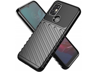 Motorola Moto G10 SpaceCase Stripes Impact-Resistant Hülle schwarz