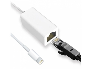 Lightning Ethernet RJ45 Netzwerkkabel Adapter Apple iPhone iPad - 1m