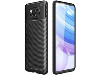 Xiaomi Poco X3 Pro Carbon Design Hülle TPU Case flexibel schwarz