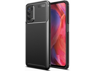 Oppo A54 5G Carbon Design Hülle TPU Case flexibel schwarz