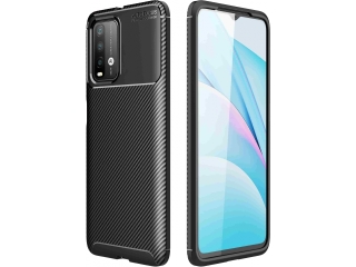 Xiaomi Redmi 9T Carbon Design Hülle TPU Case flexibel schwarz