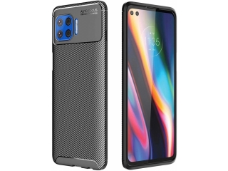 Motorola Moto G 5G Plus Carbon Design Hülle TPU Case flexibel schwarz