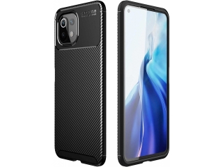 Xiaomi Mi 11 Lite Carbon Design Hülle TPU Case flexibel schwarz