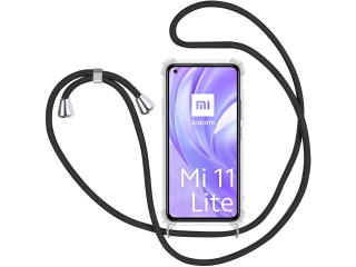 Xiaomi Mi 11 Lite Handykette Necklace Hülle Gummi transparent