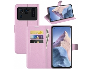 Xiaomi Mi 11 Ultra Lederhülle Portemonnaie Karten Etui rosa