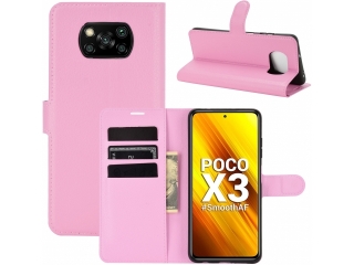 Xiaomi Poco X3 Pro Lederhülle Portemonnaie Karten Etui rosa