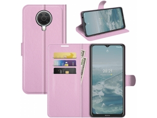 Nokia G20 Lederhülle Portemonnaie Karten Etui rosa