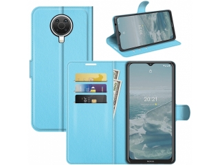 Nokia G20 Lederhülle Portemonnaie Karten Etui hellblau