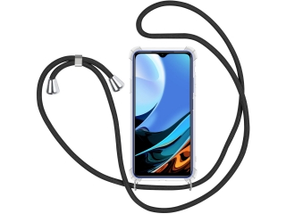 Xiaomi Redmi 9T Handykette Necklace Hülle Gummi transparent