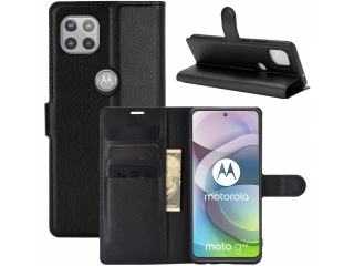 Motorola Moto G 5G Lederhülle Portemonnaie Karten Etui schwarz