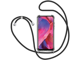 Oppo A54 5G Handykette Necklace Hülle Gummi transparent