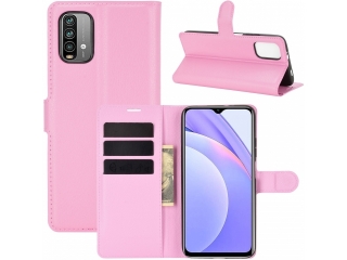 Xiaomi Redmi 9T Lederhülle Portemonnaie Karten Etui rosa