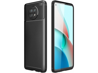 Xiaomi Redmi Note 9T Carbon Design Hülle TPU Case flexibel schwarz