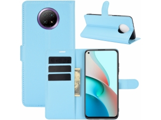 Xiaomi Redmi Note 9T Lederhülle Portemonnaie Karten Etui hellblau