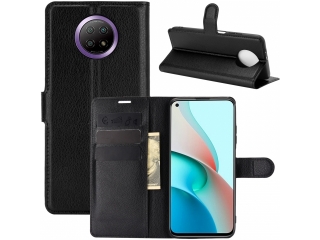 Xiaomi Redmi Note 9T Lederhülle Portemonnaie Karten Etui schwarz