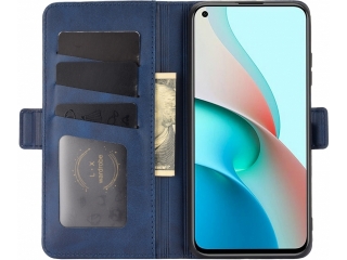 Xiaomi Redmi Note 9T Leder Hülle Karten Ledertasche dunkelblau