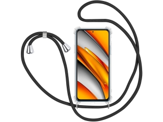 Xiaomi Poco F3 Handykette Necklace Hülle Gummi transparent