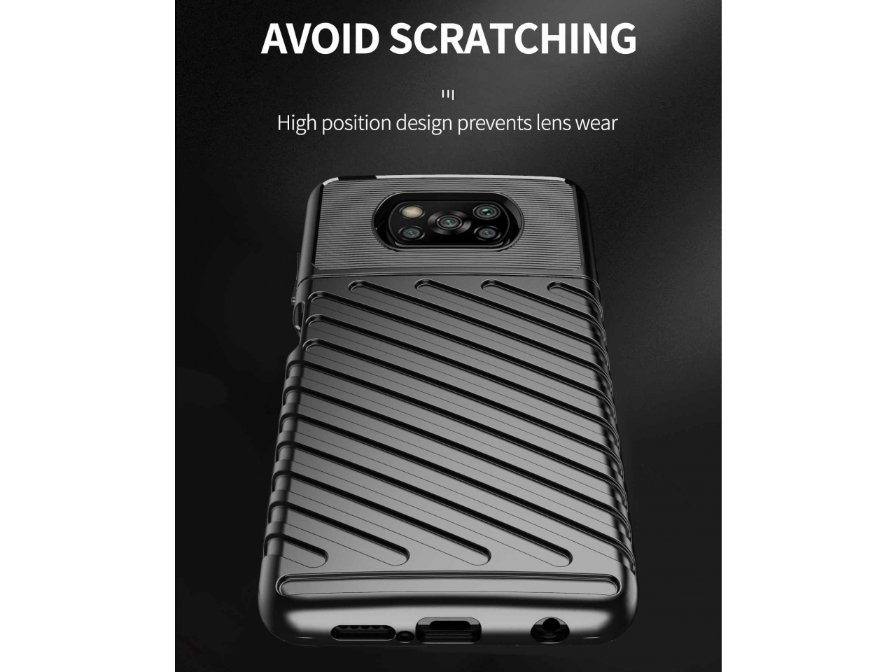 Xiaomi Poco X3 Pro Stripes Anti Shock Case Hülle flexibel